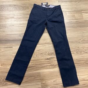Tommy Hilfiger TH Flex Cotton Slim Fit Chino Pants Navy Men's 29x32 $80 NWT